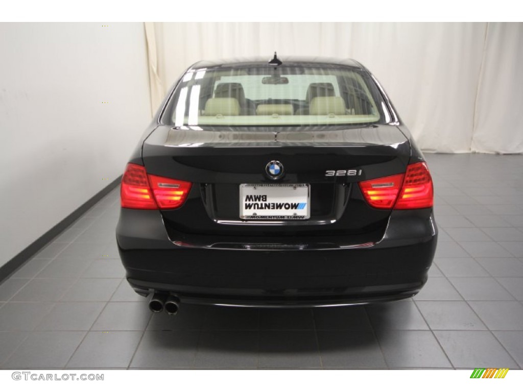 2009 3 Series 328i Sedan - Black Sapphire Metallic / Beige photo #12