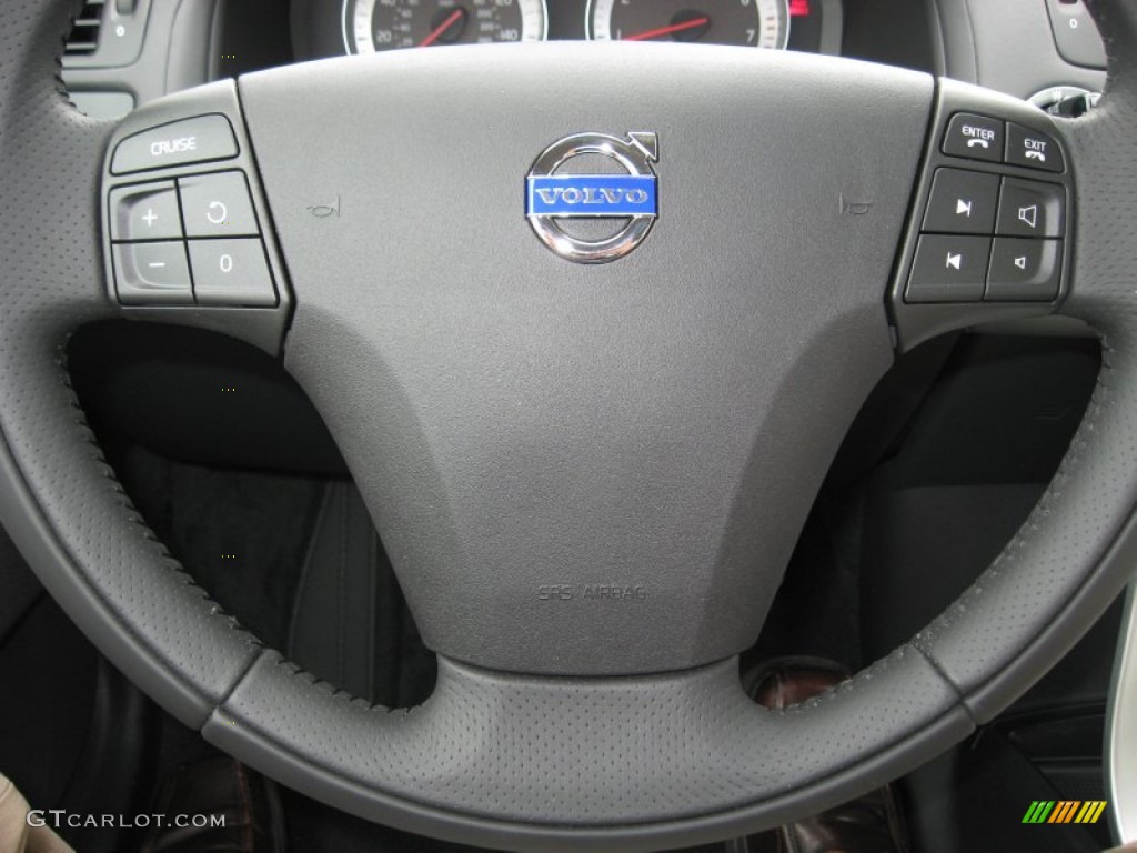 2012 Volvo C70 T5 Calcite/Off Black Steering Wheel Photo #67116250