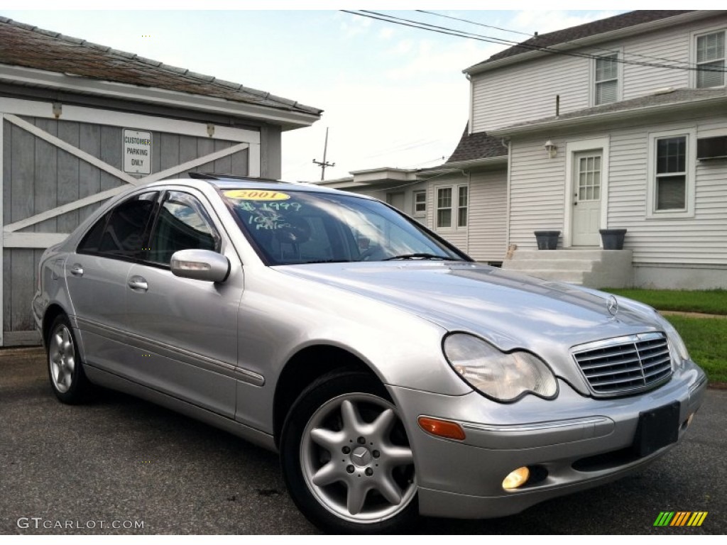 2001 C 320 Sedan - Brilliant Silver Metallic / Ash photo #1