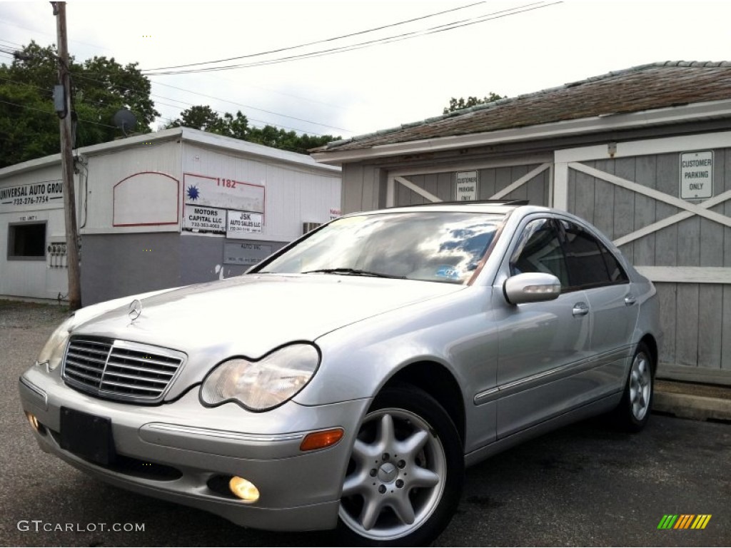 2001 C 320 Sedan - Brilliant Silver Metallic / Ash photo #3