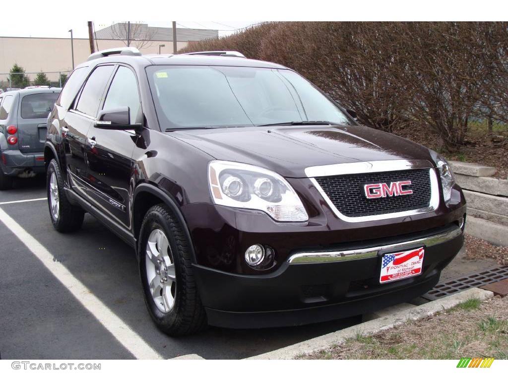 2008 Acadia SLT AWD - Dark Crimson Red Metallic / Ebony photo #3