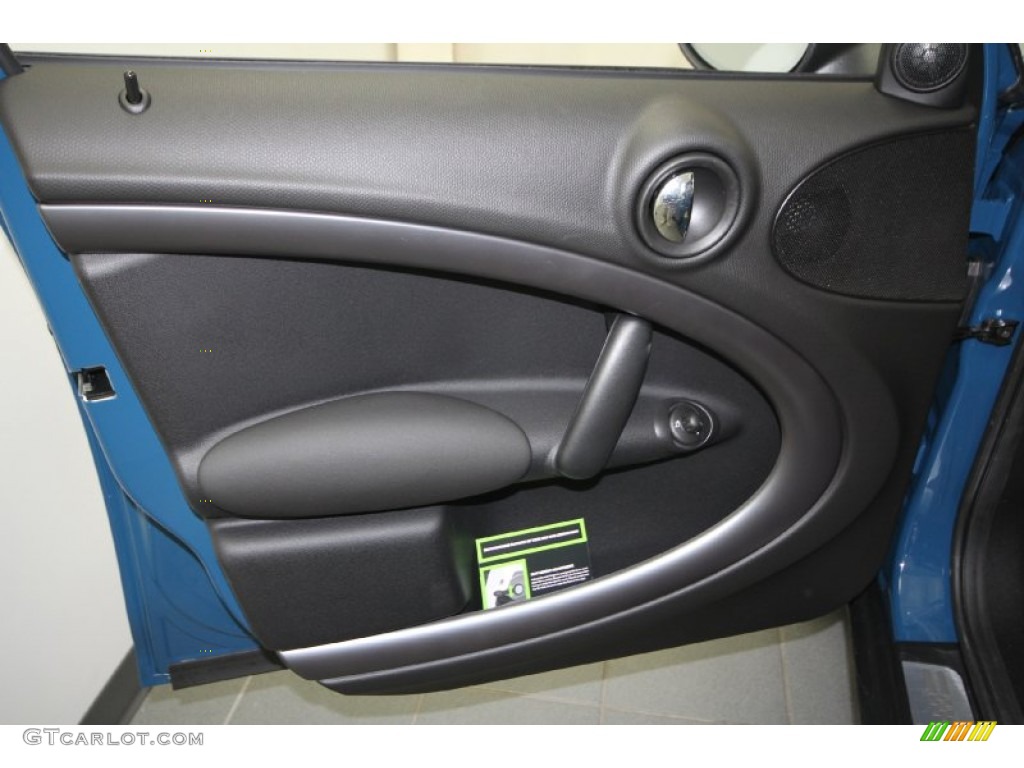 2012 Mini Cooper S Countryman Carbon Black Door Panel Photo #67119101