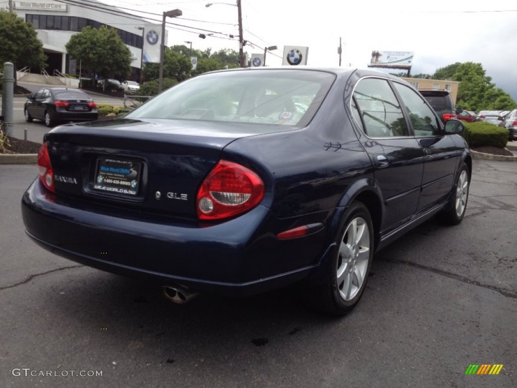 2003 Maxima GLE - Majestic Blue / Blond photo #4