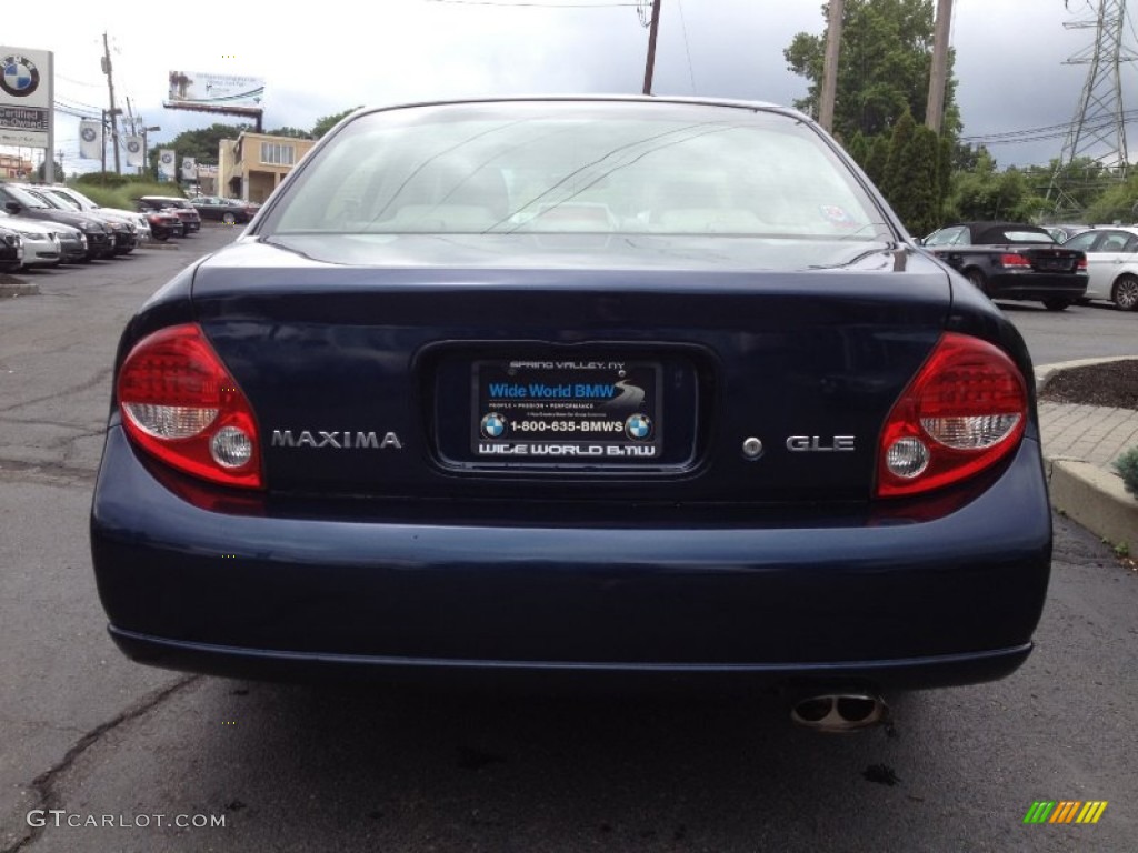 2003 Maxima GLE - Majestic Blue / Blond photo #5