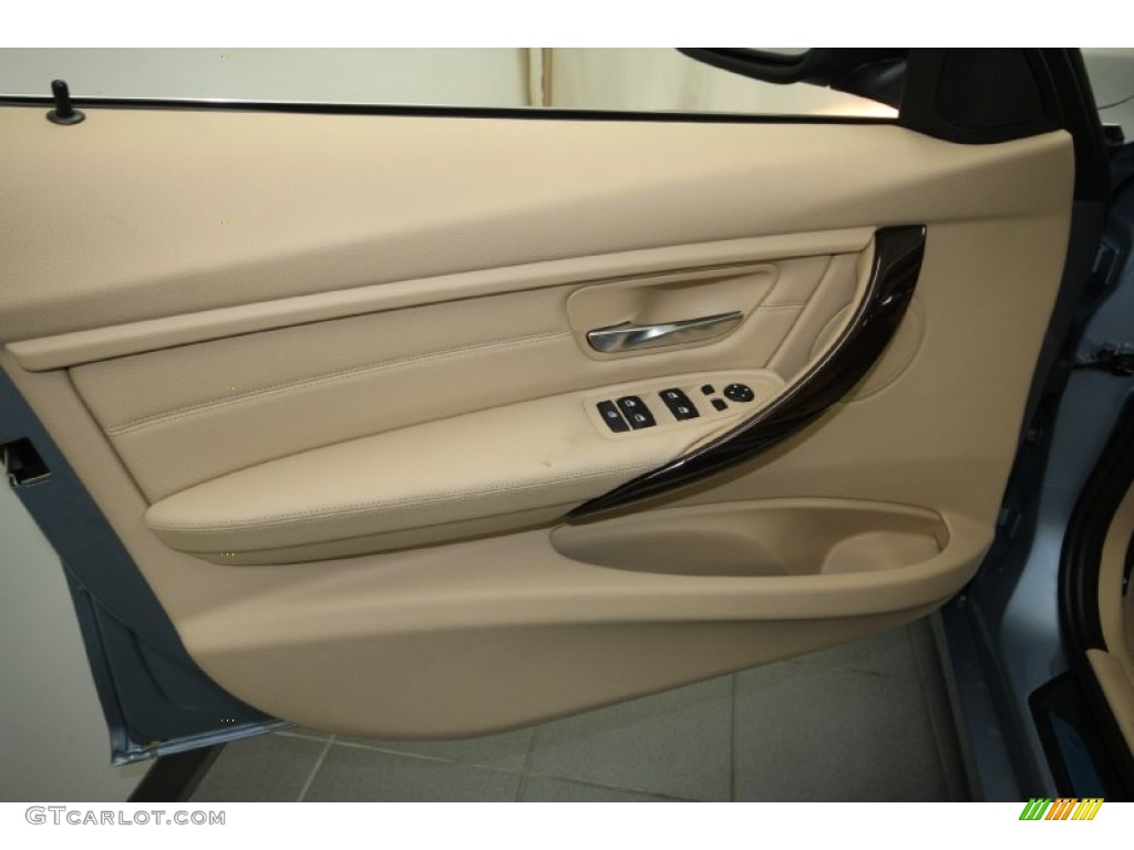 2012 BMW 3 Series 328i Sedan Veneto Beige Door Panel Photo #67119749