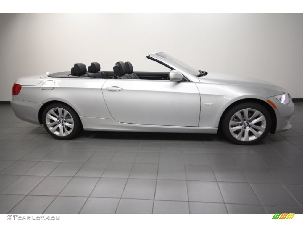 2012 3 Series 328i Convertible - Titanium Silver Metallic / Black photo #2