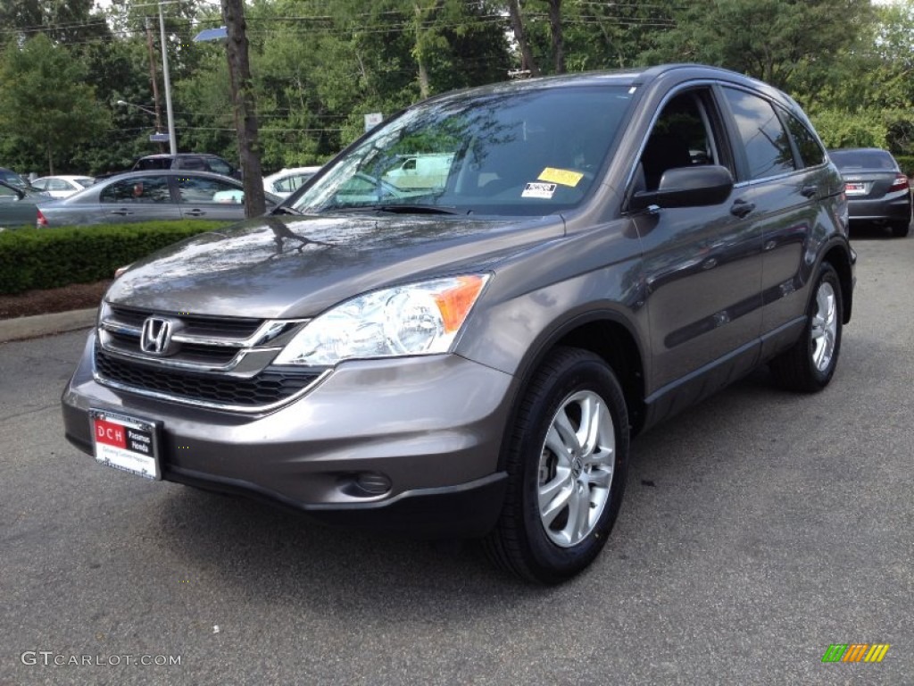 2010 CR-V EX AWD - Urban Titanium Metallic / Black photo #2