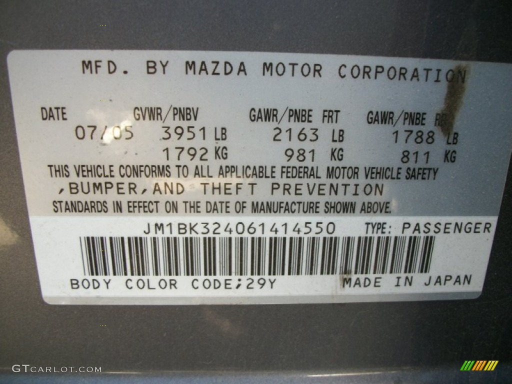 2006 MAZDA3 s Touring Sedan - Titanium Gray Metallic / Black/Red photo #17
