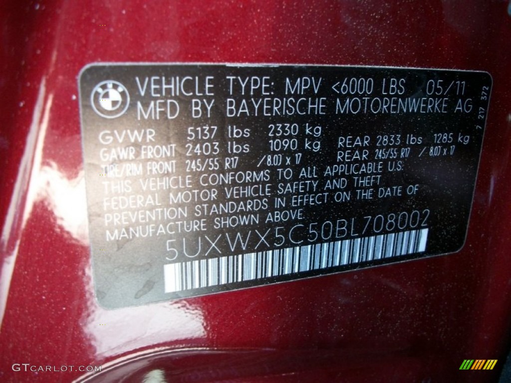 2011 X3 xDrive 28i - Vermillion Red Metallic / Oyster Nevada Leather photo #22