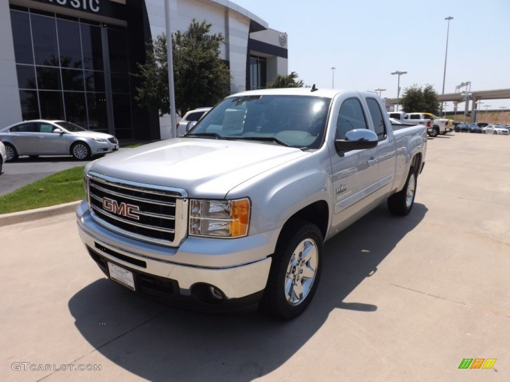 2012 Sierra 1500 SLE Extended Cab - Quicksilver Metallic / Ebony photo #1