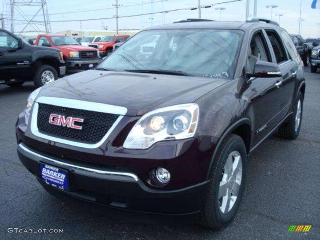 2008 Acadia SLT AWD - Dark Crimson Red Metallic / Light Titanium photo #1