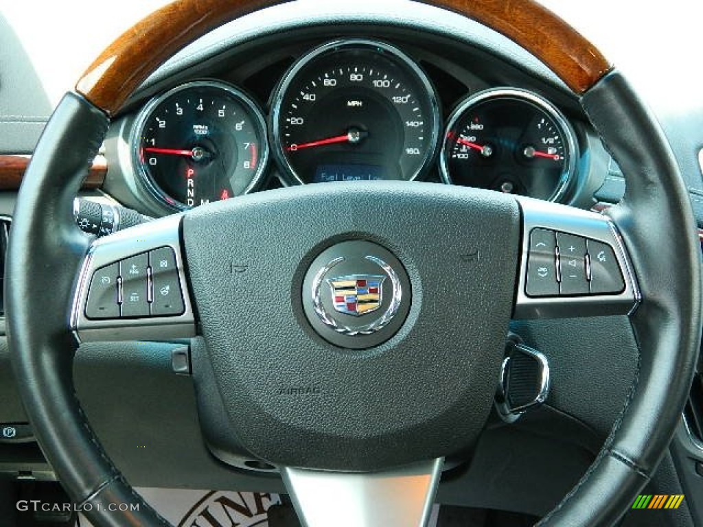 2011 Cadillac CTS 3.0 Sedan Ebony Steering Wheel Photo #67125203