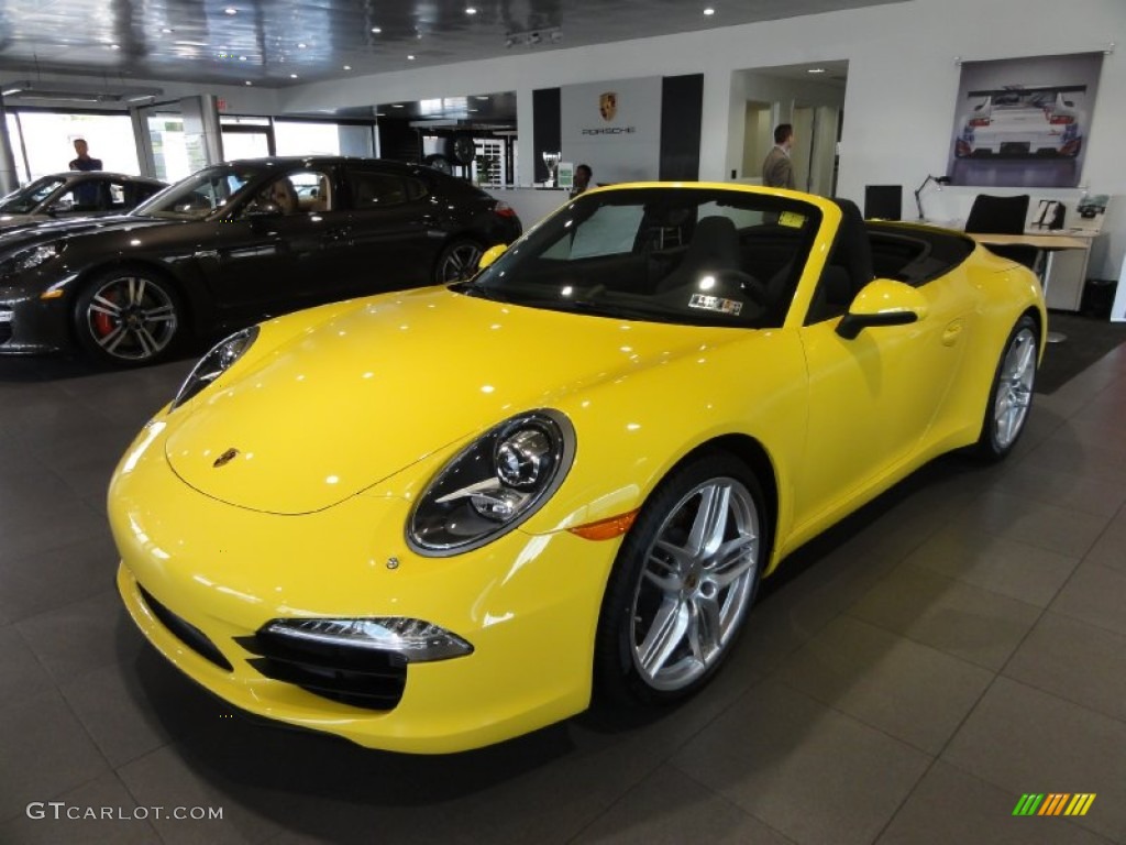 Racing Yellow 2012 Porsche New 911 Carrera S Cabriolet Exterior Photo #67125224