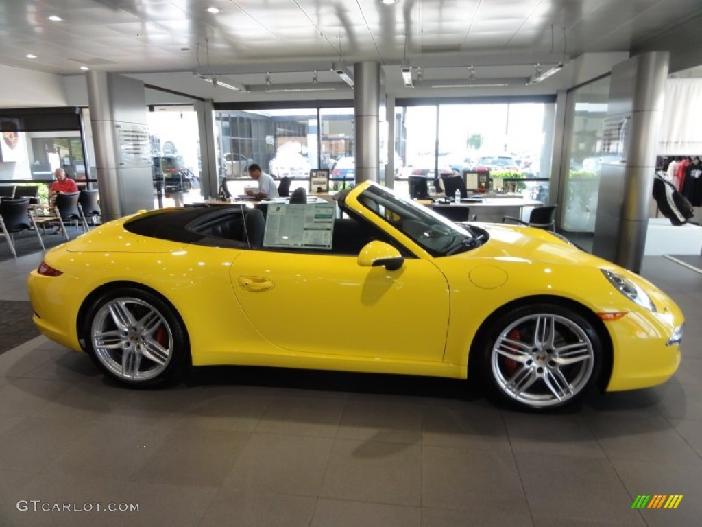 Racing Yellow 2012 Porsche New 911 Carrera S Cabriolet Exterior Photo #67125257