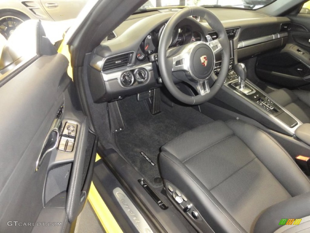 Black Interior 2012 Porsche New 911 Carrera S Cabriolet Photo #67125302