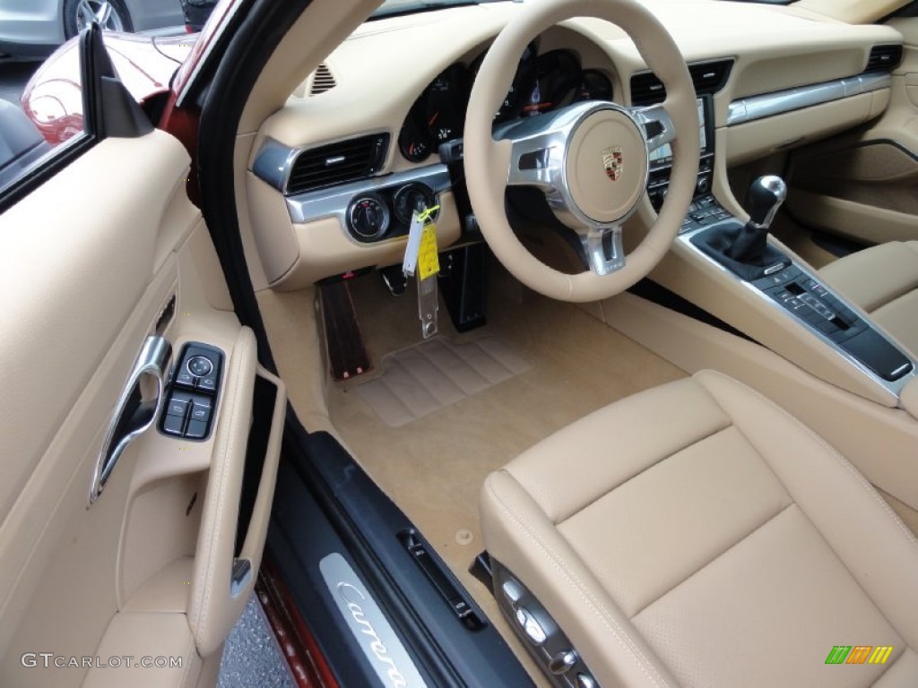 Luxor Beige Interior 2012 Porsche New 911 Carrera Coupe Photo #67125911