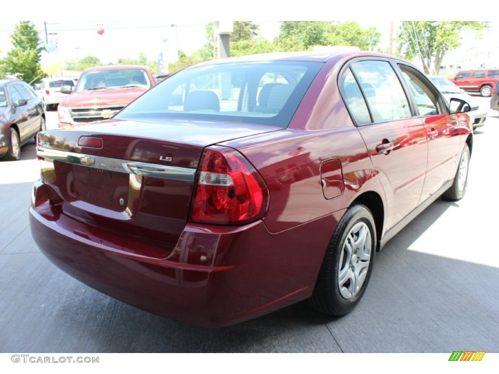 2006 Malibu LS Sedan - Sport Red Metallic / Cashmere Beige photo #14