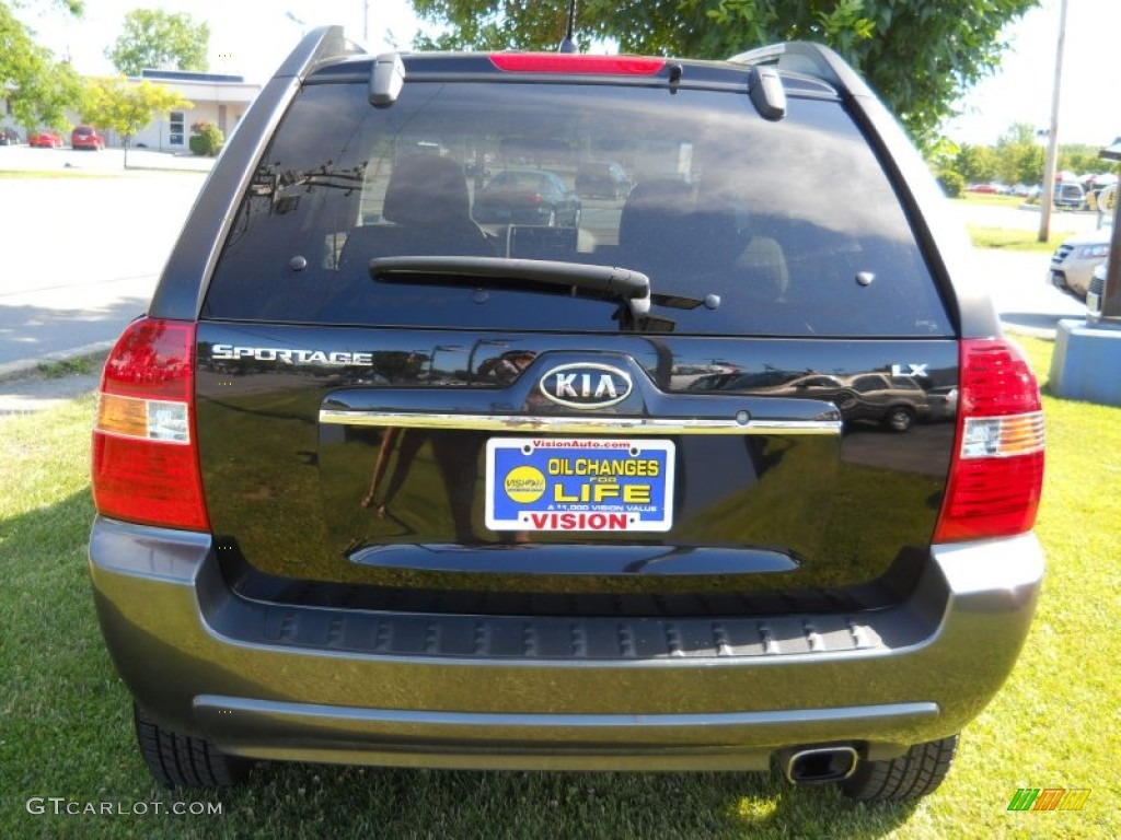 2008 Sportage LX - Black Cherry Metallic / Black photo #12