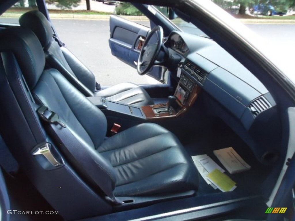 Blue Interior 1991 Mercedes-Benz SL Class 500 SL Roadster Photo #67130573