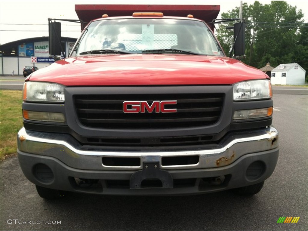 2003 Sierra 3500 Regular Cab Dump Truck - Fire Red / Dark Pewter photo #4