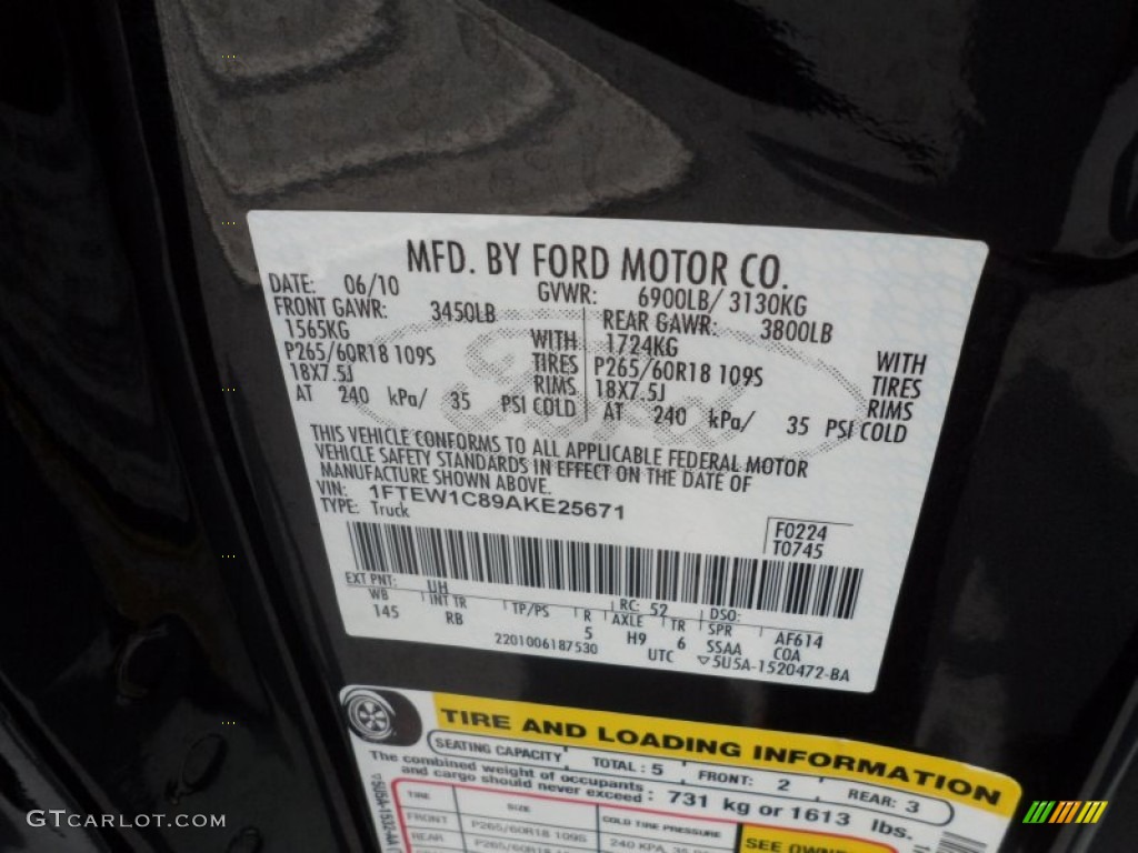 2010 F150 FX2 SuperCrew - Tuxedo Black / Black photo #44