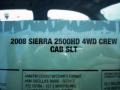 2008 Onyx Black GMC Sierra 2500HD SLT Crew Cab 4x4  photo #41