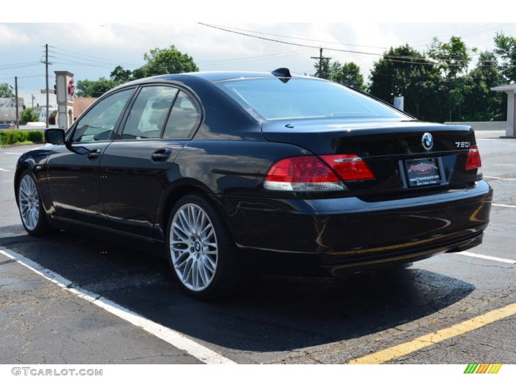 2007 7 Series 750i Sedan - Azurite Black Metallic / Natural Brown photo #5