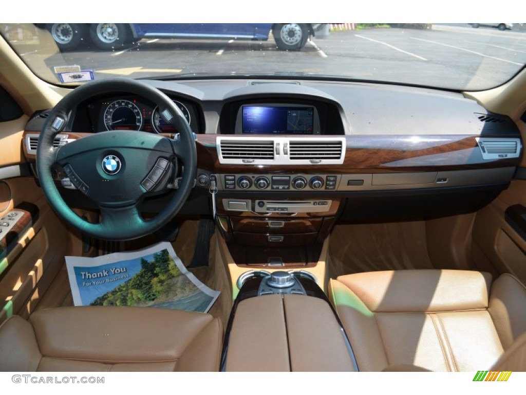 2007 7 Series 750i Sedan - Azurite Black Metallic / Natural Brown photo #9
