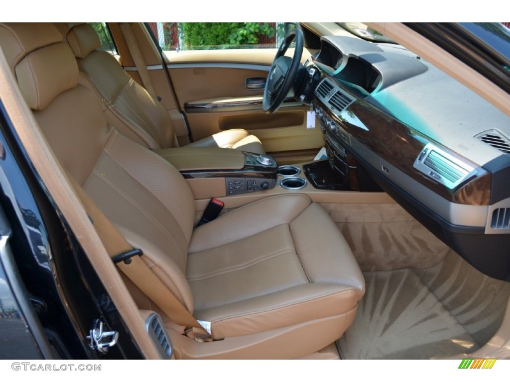 2007 7 Series 750i Sedan - Azurite Black Metallic / Natural Brown photo #13