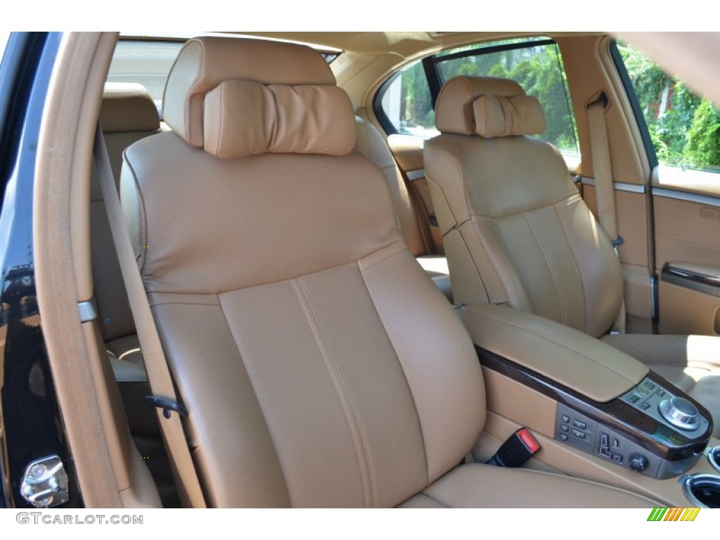 2007 7 Series 750i Sedan - Azurite Black Metallic / Natural Brown photo #21