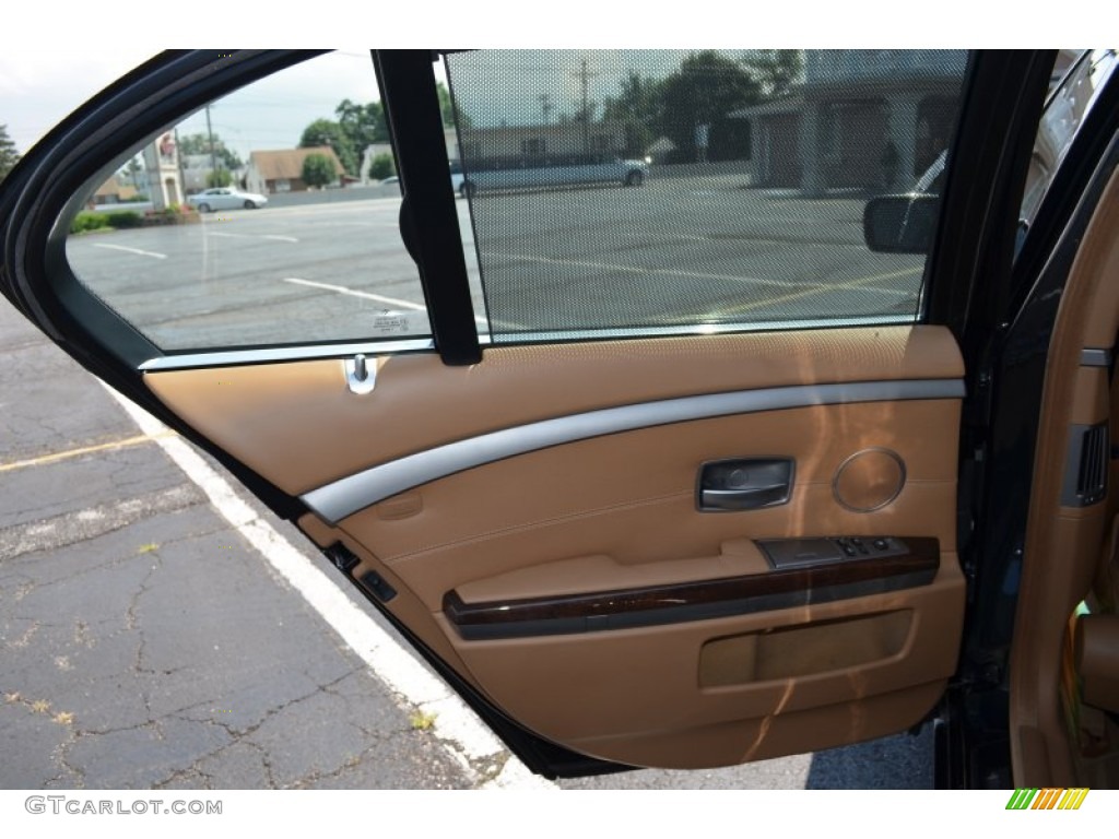 2007 7 Series 750i Sedan - Azurite Black Metallic / Natural Brown photo #25