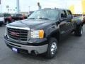 2008 Black Onyx GMC Sierra 3500HD SLT Crew Cab 4x4 Dually  photo #1