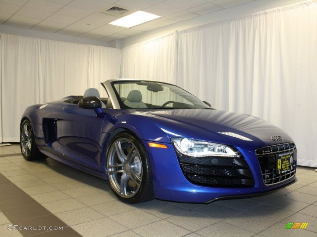 Sepang Blue Pearl Effect 2011 Audi R8 Spyder 5.2 FSI quattro Exterior Photo #67148116