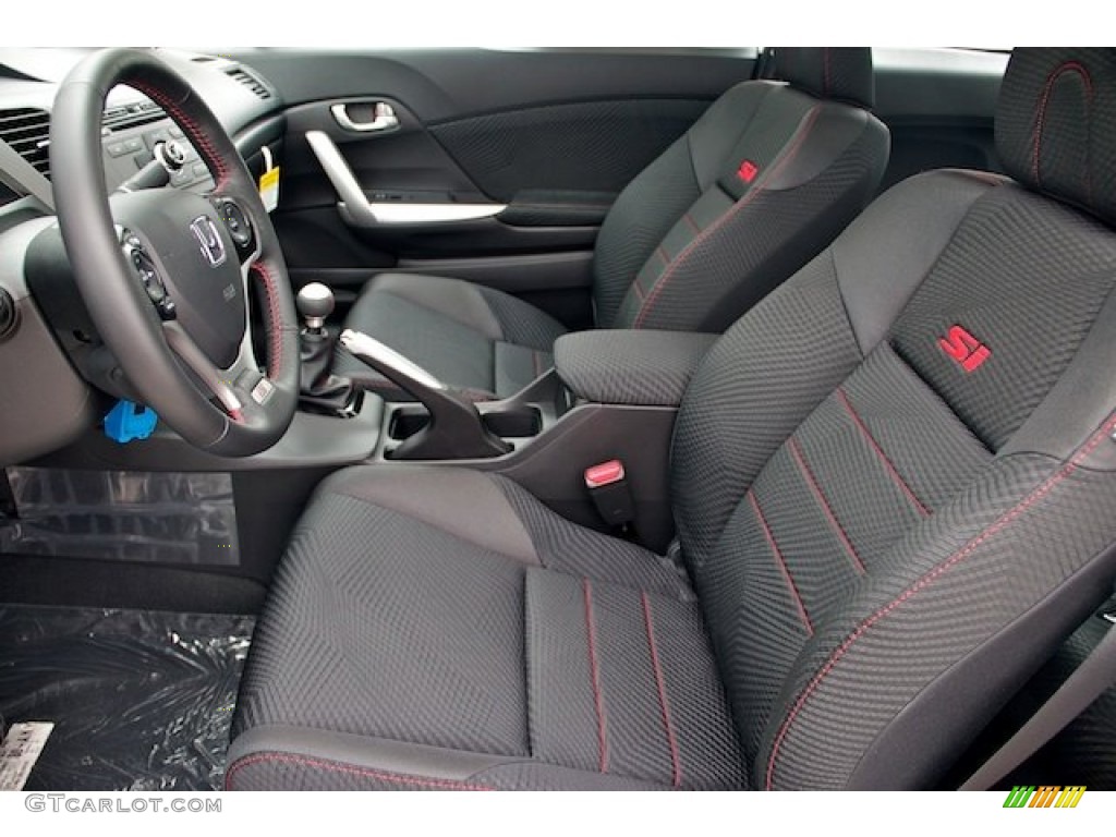 Black Interior 2012 Honda Civic Si Coupe Photo #67150274