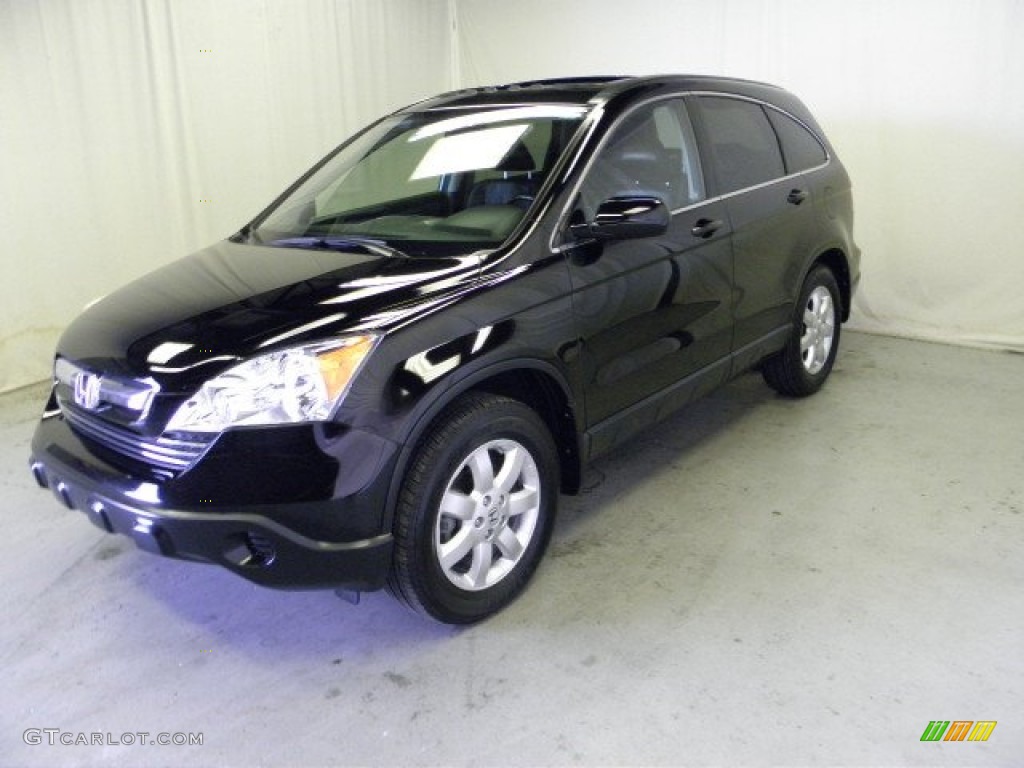 2009 CR-V EX-L 4WD - Crystal Black Pearl / Black photo #3