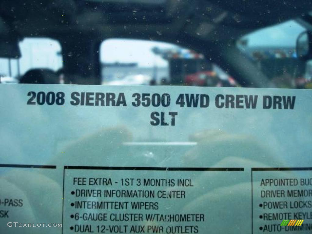 2008 Sierra 3500HD SLT Crew Cab 4x4 Dually - Summit White / Ebony photo #45