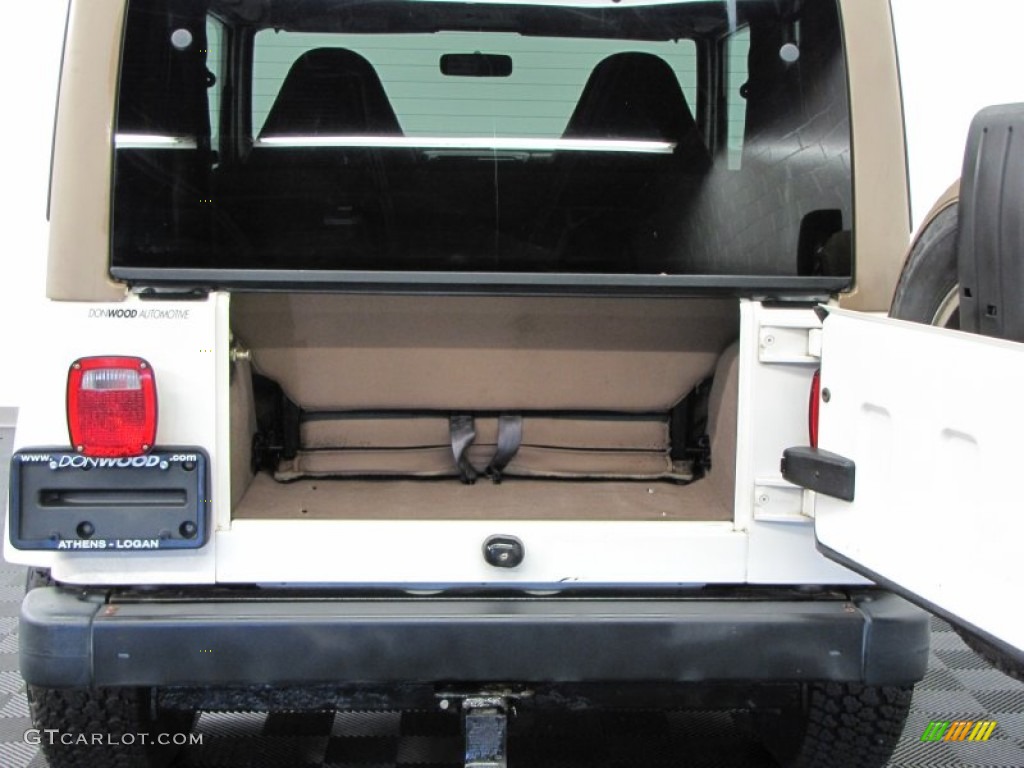 2000 Wrangler Sahara 4x4 - Stone White / Camel/Dark Green photo #6