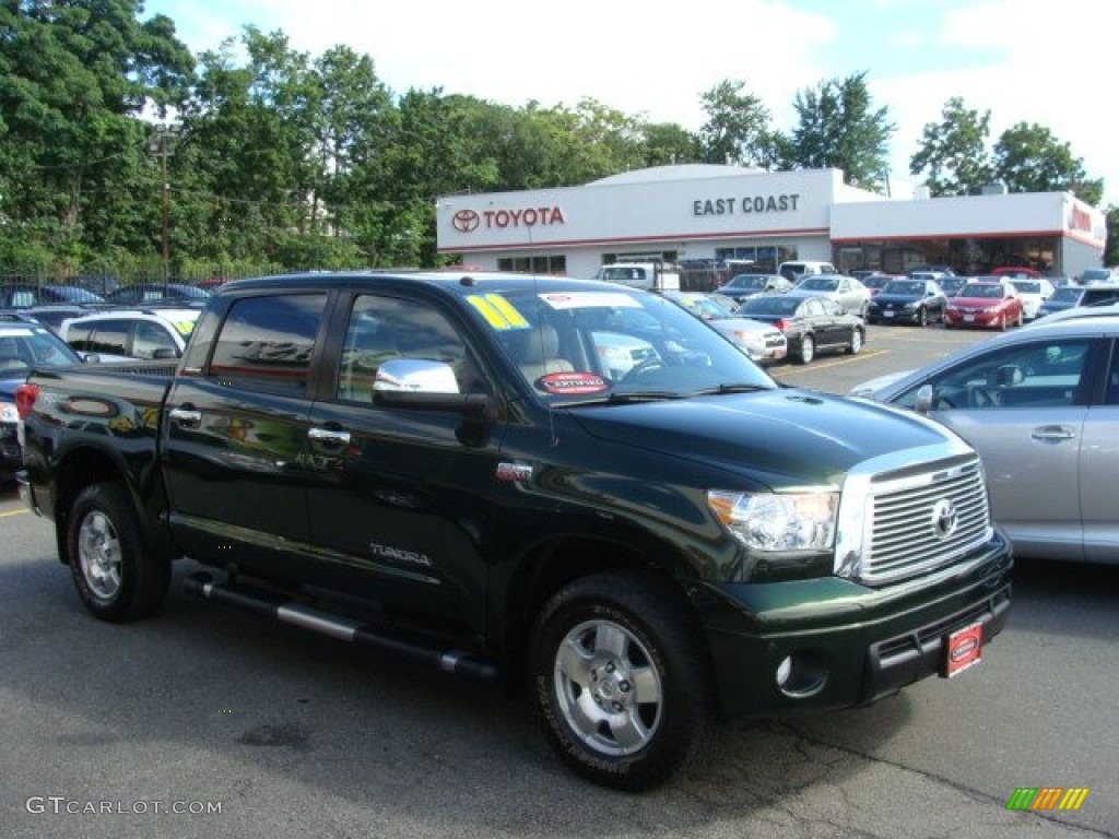 2011 Tundra Limited CrewMax 4x4 - Spruce Green Mica / Sand Beige photo #1