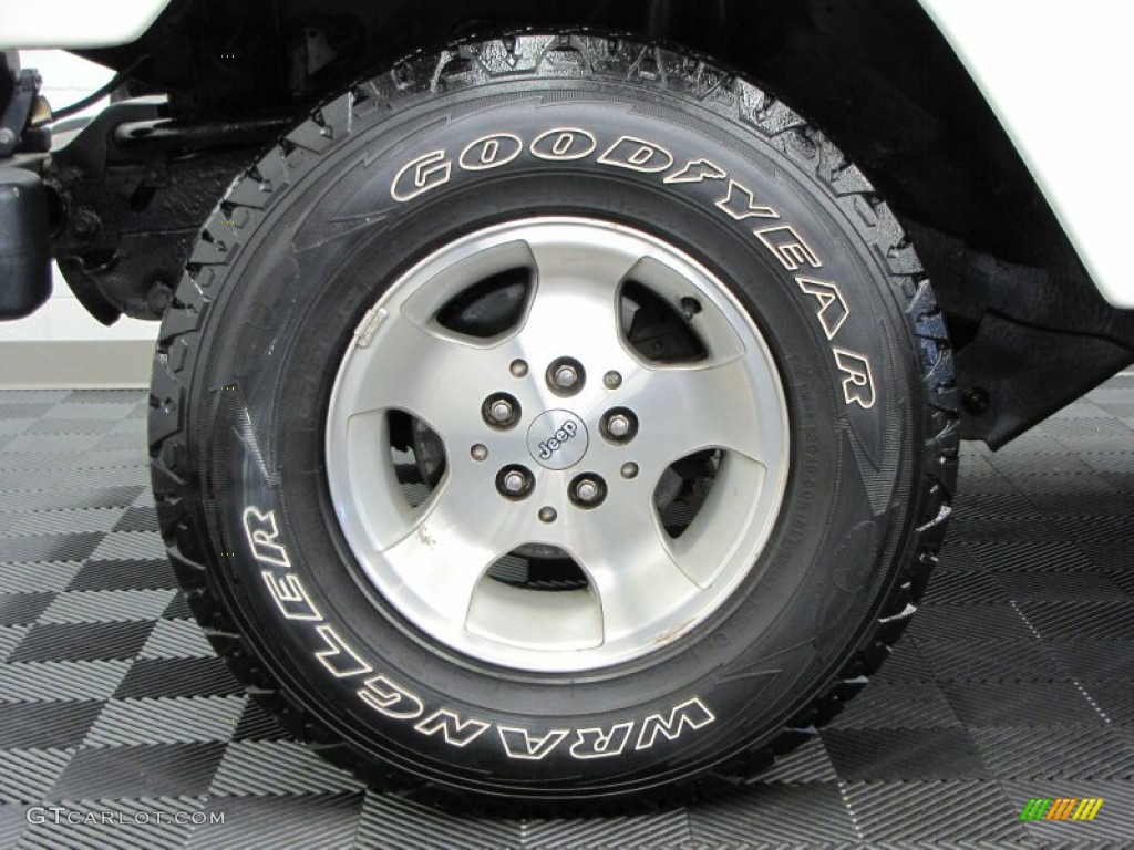 2000 Wrangler Sahara 4x4 - Stone White / Camel/Dark Green photo #34