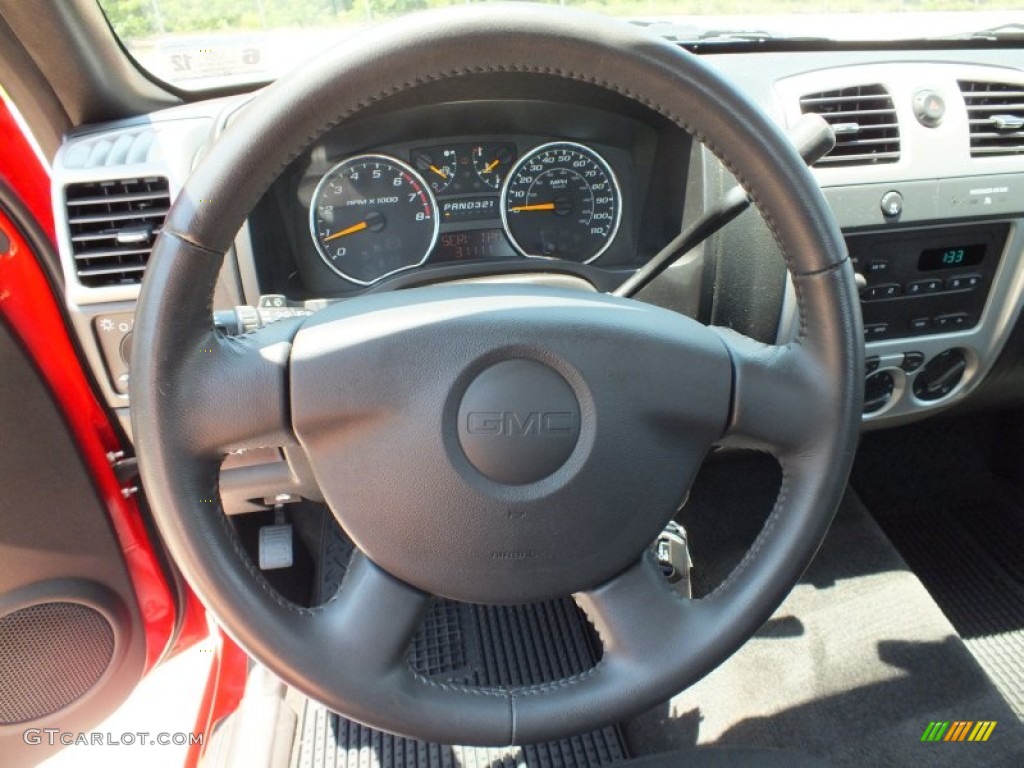 2009 GMC Canyon Work Truck Regular Cab Medium Pewter Steering Wheel Photo #67155785