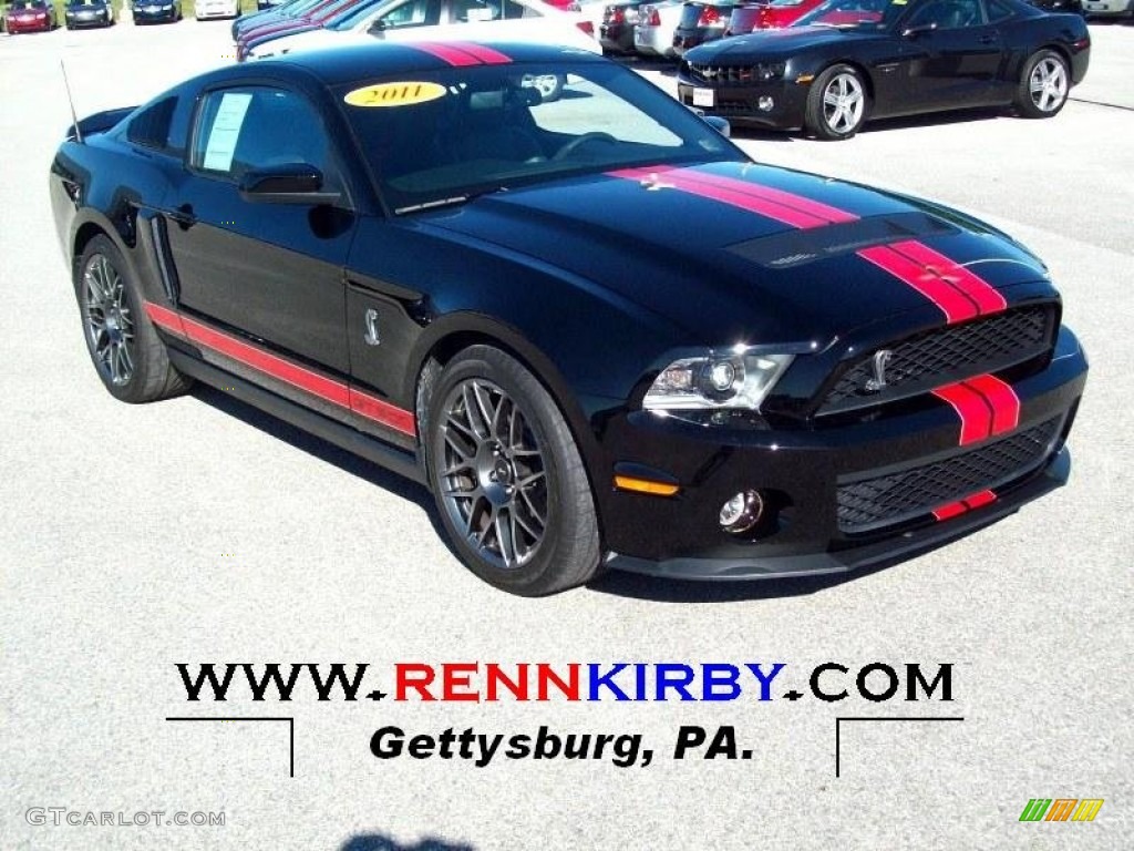 2011 Mustang Shelby GT500 SVT Performance Package Coupe - Ebony Black / Charcoal Black/Red photo #1