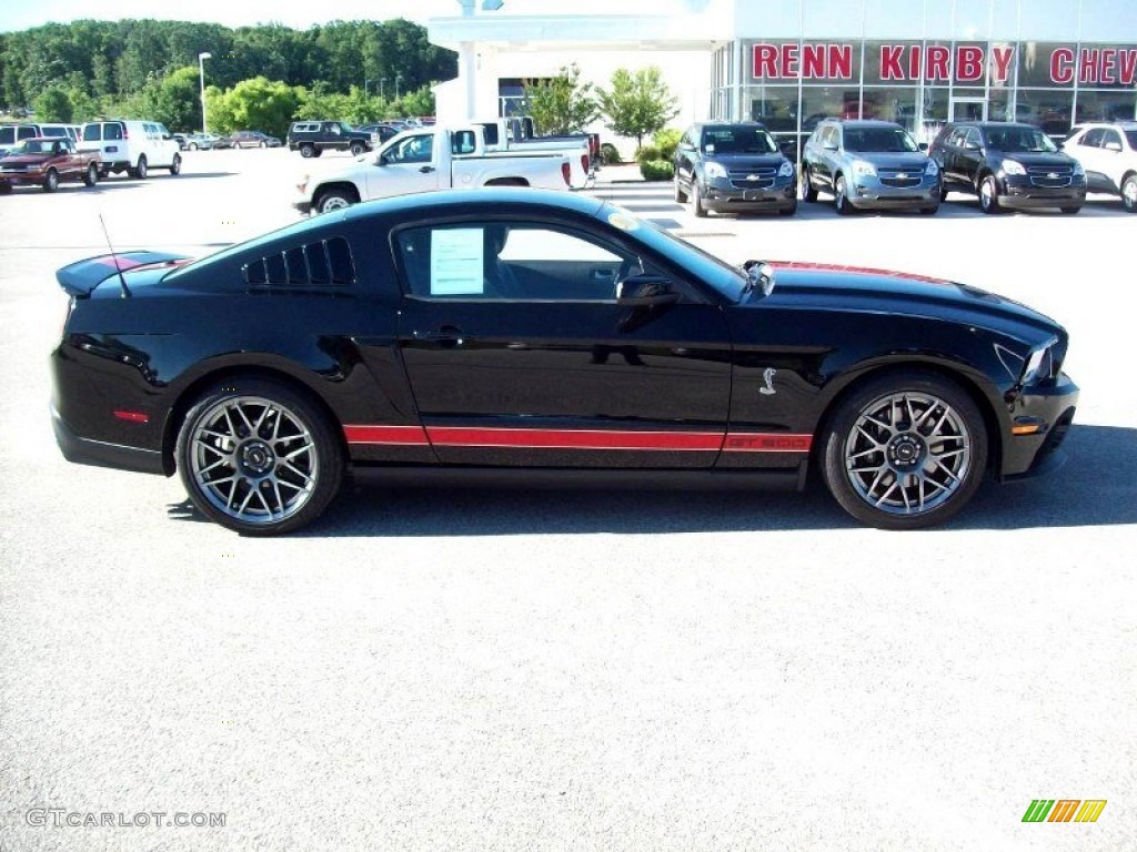 2011 Mustang Shelby GT500 SVT Performance Package Coupe - Ebony Black / Charcoal Black/Red photo #3