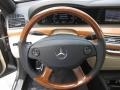 Beige/Black 2007 Mercedes-Benz S 550 Sedan Steering Wheel