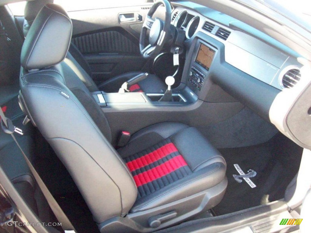 Charcoal Black/Red Interior 2011 Ford Mustang Shelby GT500 SVT Performance Package Coupe Photo #67156340