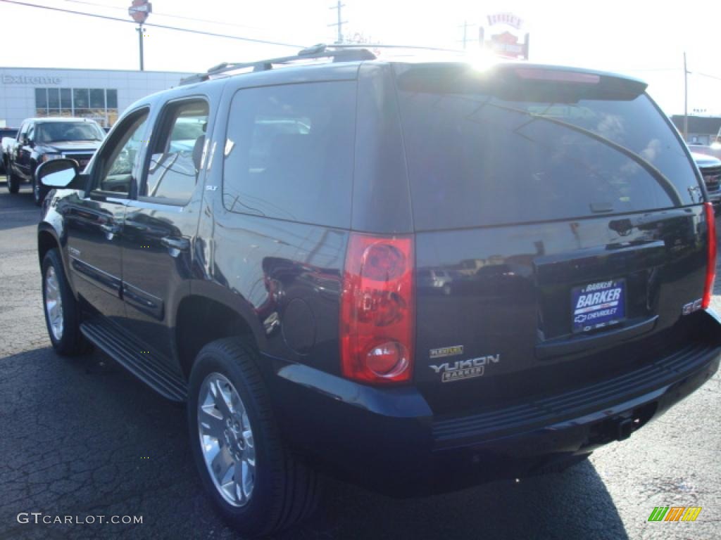 2008 Yukon SLT 4x4 - Deep Blue Metallic / Light Titanium photo #3