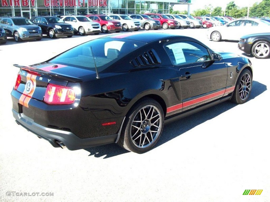 2011 Mustang Shelby GT500 SVT Performance Package Coupe - Ebony Black / Charcoal Black/Red photo #12