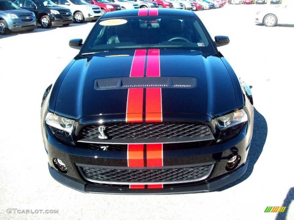2011 Mustang Shelby GT500 SVT Performance Package Coupe - Ebony Black / Charcoal Black/Red photo #15