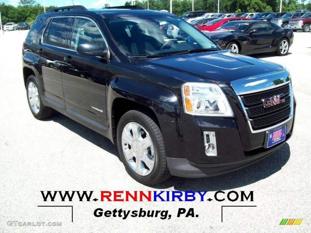 2011 Terrain SLE AWD - Carbon Black Metallic / Light Titanium photo #1