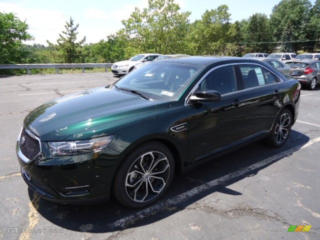 2013 Taurus SHO AWD - Green Gem Metallic / SHO Charcoal Black/Mayan Gray Miko Suede photo #5