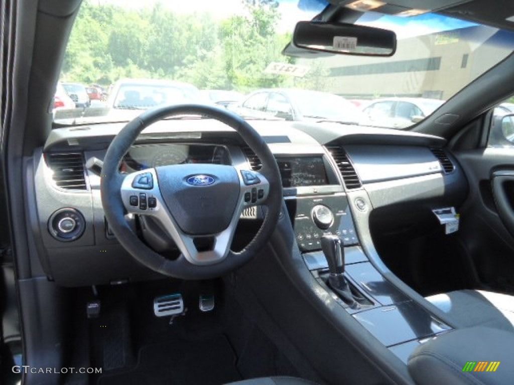 2013 Ford Taurus SHO AWD SHO Charcoal Black/Mayan Gray Miko Suede Dashboard Photo #67156842